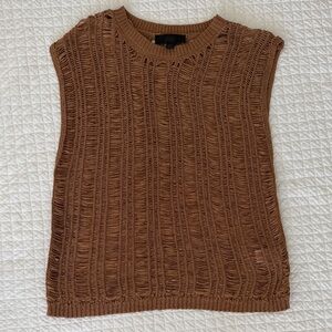 Zara Brown Sleeveless Knit Top, Never worn